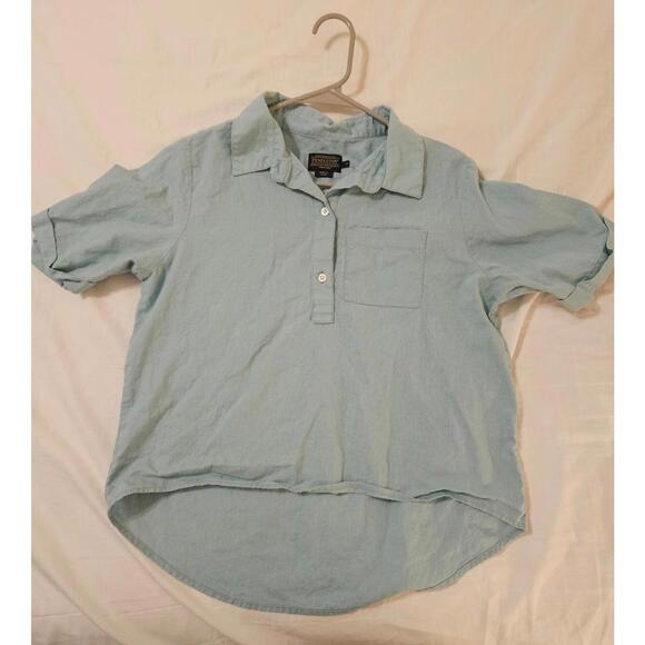 Women's Small Pendleton Tan Crew Cut Long Sleeve Shirt - Picture 1 of 6